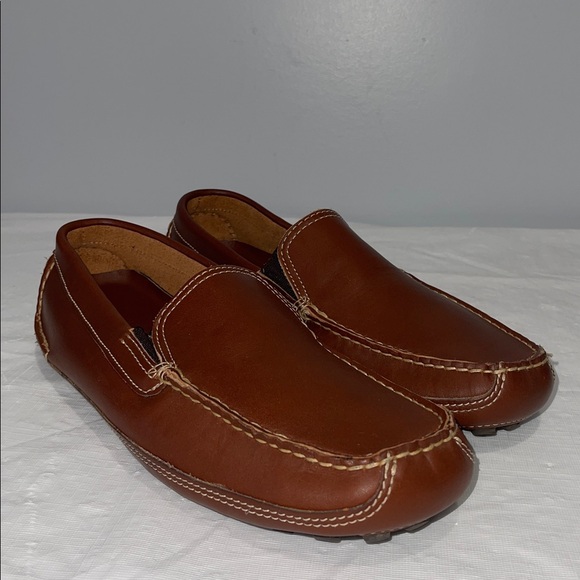 Minnetonka Men’s size 11.5 Brown Leather Loafers Driving Moccasins NEW main image 6